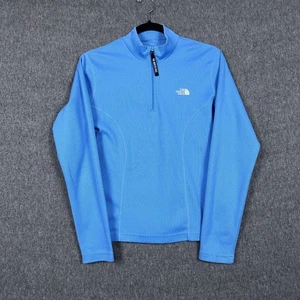 The North Face Shirt Womens Medium Blue Quarter Zip VaporWick Pullover Athletic - Picture 1 of 15