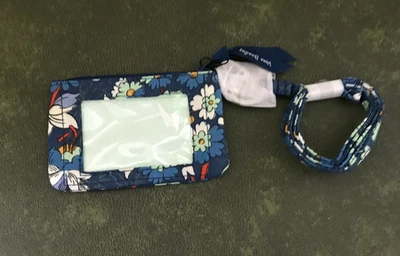 Vera Bradley Floral Bursts Zip ID Case & Lanyard Set Porta-Cartão Novo com etiquetas MSRP $49 - Imagem 1 de 4