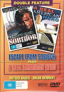 Escape From Sobibor / A Real American Hero (DVD, 1987) Rutger Hauer, Alan Arkin - Picture 1 of 1