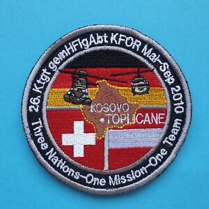 GERMANY AUSTRIA SWITZERLAND NATO KFOR gemHFlgAb Helicopter Air Force Patch