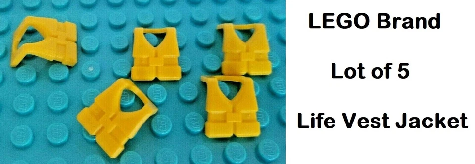 Lote de 5 chalecos salvavidas LEGO Slim Fits Minifigure Boat Sailing Windsurfing Foto 1 de 1