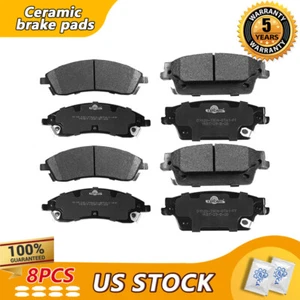 Front Rear Ceramic Brake Pads For 2009 2008 2007 2006 2005 2004 Cadillac SRX - Picture 1 of 6