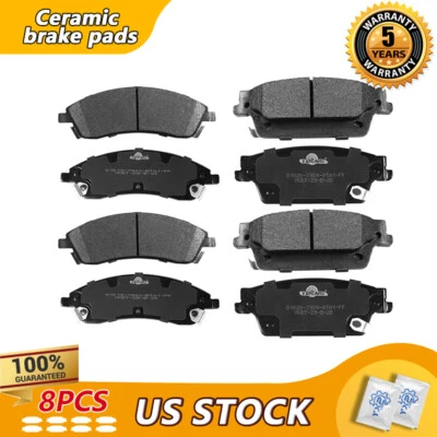 Pastillas de freno delanteras traseras de cerámica para Cadillac SRX 2009 2008 2007 2006 2005 2004 Foto 1 de 4