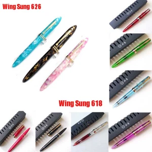 Pluma Estilográfica Wing Sung 626/618 Celuloide/Plástico Suave Plumín Fino 0,5 mm Escritura - Imagen 1 de 36