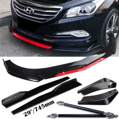 Front Rear Bumper Lip Spoiler Splitter+Body Kits For Hyundai Sonata - Image 1 of 4