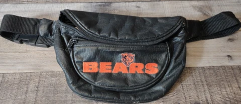 Chicago Bears fanny pack 1993 TEAM NFL 3 Zip pockets vintage READ Cover