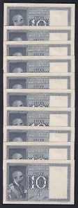 1944 P-25c FDS/UNC Italy 10 Lire Empire Banknote (Price of 1 Banknote) - Picture 1 of 2
