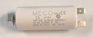 MECO CMI4 2,5 μF Einphasen-Kondensator Motoren Polypropylen Metallic Faston - Bild 1 von 1