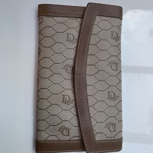 Vintage Christian Dior Honeycomb Wallet Clutch Spain Has interior change purse