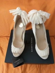 ELISABETTA FRANCHI tg 37( italiana) sandalias unica color beige sin usar - Imagen 1 de 12