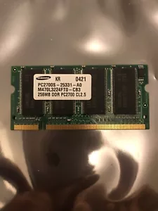 SAMSUNG 256MB DDR PC2700 CL2.5 LAPTOP MEMORY - Picture 1 of 1