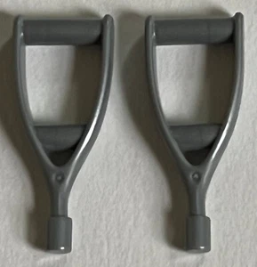 Lego Menge 2 flache silberne Krücke Krücken Stck. aus Serie 15 Clumsy Guy Figur - Bild 1 von 1