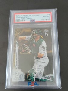 2020 Ben Baller Topps Chrome Sean Murphy GOLD Refractor RC #/50 Athletics PSA 8