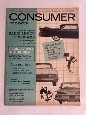 1960 February CONSUMER REPORTS Magazine, Radioactivity In Our Milk (MH276) - Imagem 1 de 3
