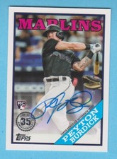 2023 Topps Update Peyton Burdick 1988 Topps Rookie On Card Auto 88BA-PB  Marlins