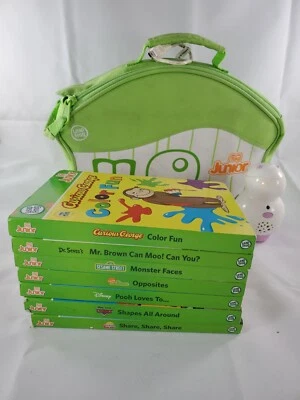 Leapfrog Tag Junior Reading System 7 Books Travel Case Pink Reader Cord GUC - Image 1 of 4