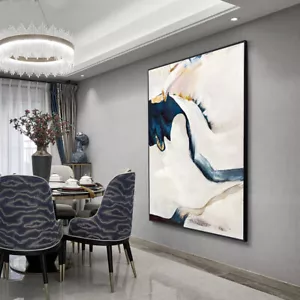 Pinturas al óleo abstractas modernas para sala de estar arte de pared en lienzo grande hecho a mano - Imagen 1 de 6