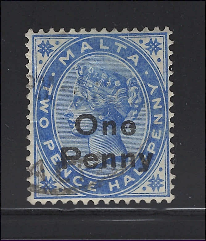 Malta Scott # 20 usado Victoria recargo arrugado 1902 Foto 1 de 1