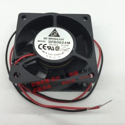 Delta DFB0624M 6 cm 6025 24V 0.09A 2-wire double ball inverter fan - Image 1 of 3