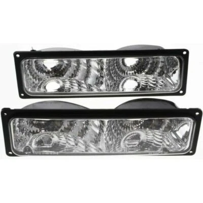 Parking Turn Signal Lights Diamond Design Pair For 1994-1999 Chevrolet GMC C K Foto 1 de 4