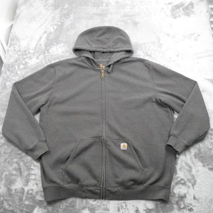 Carhartt Hoodie Sweatshirt Mens 2XL Gray Full Zip Workwear Original Fit - Picture 1 of 16