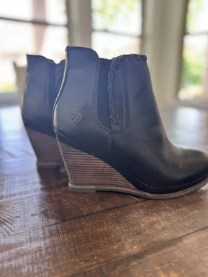 Botines de cuña Ariat Belle para mujer 10018634 talla 10B negros NUEVO Foto 1 de 4