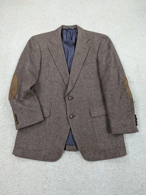 Abrigo Deportivo Austin Reed Para Hombres 40R Marrón Lana Tweed Blazer Traje Chaqueta De Colección EE. UU. Foto 1 de 4