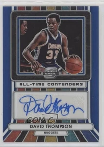 Panini Contenders Optic All-Time Blue Prizm 2022-23/75 David Thompson Auto Salón de la fama - Imagen 1 de 3