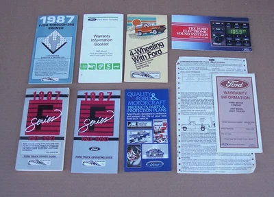 Camión Ford F Series F150 F250 F350 1987 manual de operación del propietario Foto 1 de 2