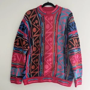 Vintage Coogi Sweater 3D Knit Australia Cotton Biggie 90s Men’s Size Small - Picture 1 of 8