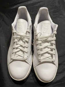 Adidas Stan Smith IG1561 Triple Blanco Sin Picos Zapatos de Golf Retro OG Para hombres Talla 12 - Imagen 1 de 5