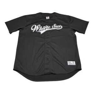 True Fan Majestic Chicago White Sox Embroidered Black Baseball Jersey Men's XL - Picture 1 of 8