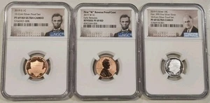 2019 3-Coin PF69 Set– 1ST W Reverse PF Cent, 1ST .999 Silver Dime + 2019-S Cent - Picture 1 of 8