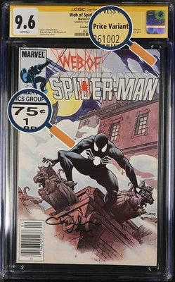 WEB OF SPIDER-MAN #1 QUIOSCO CGC SS 9.6 VARIANTE PRECIO CANADIENSE SIMBIONTE/VENENO Foto 1 de 4
