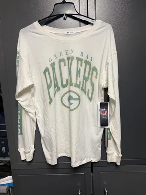 NUEVA Camiseta Green Bay Packers Para Mujer Pequeña, Marca '47/Manga Larga Blanca  Foto 1 de 4