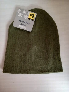 Men's Hat Solid Olive Green Mission Ridge Beanie New - Picture 1 of 1
