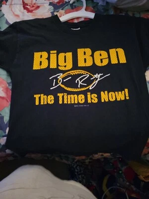 Camiseta Big Ben Roethlisberger The Time Is Now 2004 Juvenil L Foto 1 de 2