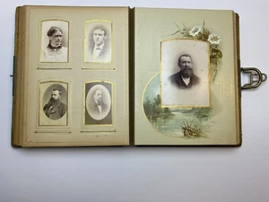 Viktorianisches Fotoalbum eine Familie voll 76 Kabinettkarten Farbtöne CDV Fotos - Bild 1 von 11