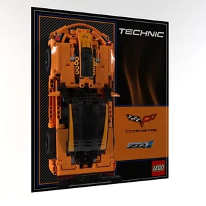 Panel de exhibición de pared BRICK IN IT para LEGO® Technic Chevrolet Corvette ZR1 42093 - Imagen 1 de 4