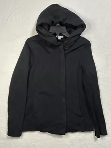 James Perse Damen Größe 4 (XL) Schwarz Langarm Frottee Strick Full Zip Jacke (J5) - Bild 1 von 6