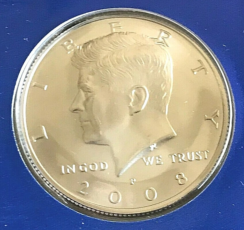 2008 P D  Kennedy Half ~ Satin Mint Strikes ~ Original Mint Wrapper  - Image 1 of 3