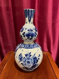 Handgefertigte Porzellan blau-weiße Kürbisflasche - Bild 1 von 4