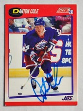 1991-92 Score DANTON COLE Signed Card #240