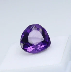 Piedra preciosa suelta en forma de pera amatista púrpura certificada AAA+ natural 7,10 quilates - Imagen 1 de 10