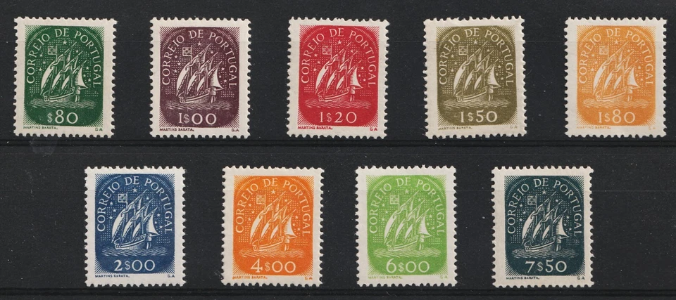 1948-49 Portugal Sc# 702-10. Ancient Sailing Vessel. MH postage stamp set Cv$230 - image 1 of 1