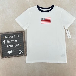 NWT JANIE AND JACK Flag Tee Shirt Top Summer 4th of July Size 12Y - Picture 1 of 3