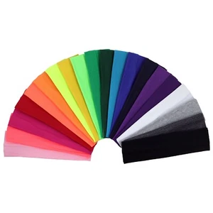 Cotton Headbands Yoga Sports Soft Stretch Hair Band Sweatband Softball Head lot - Picture 1 of 11