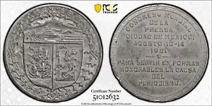 Mexico 1931 Medal Grove 475A Pcgs MS62 Sole Top Pop 900 Mintage - Picture 1 of 4