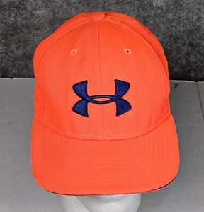Under Armour UA YOUTH Baseball Cap Hat Orange Blue One Size Snapback - Picture 1 of 6