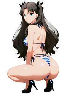 Rin Tohsaka Fate Weatherproof Anime Sticker 6" Car Decal - Picture 1 of 1
